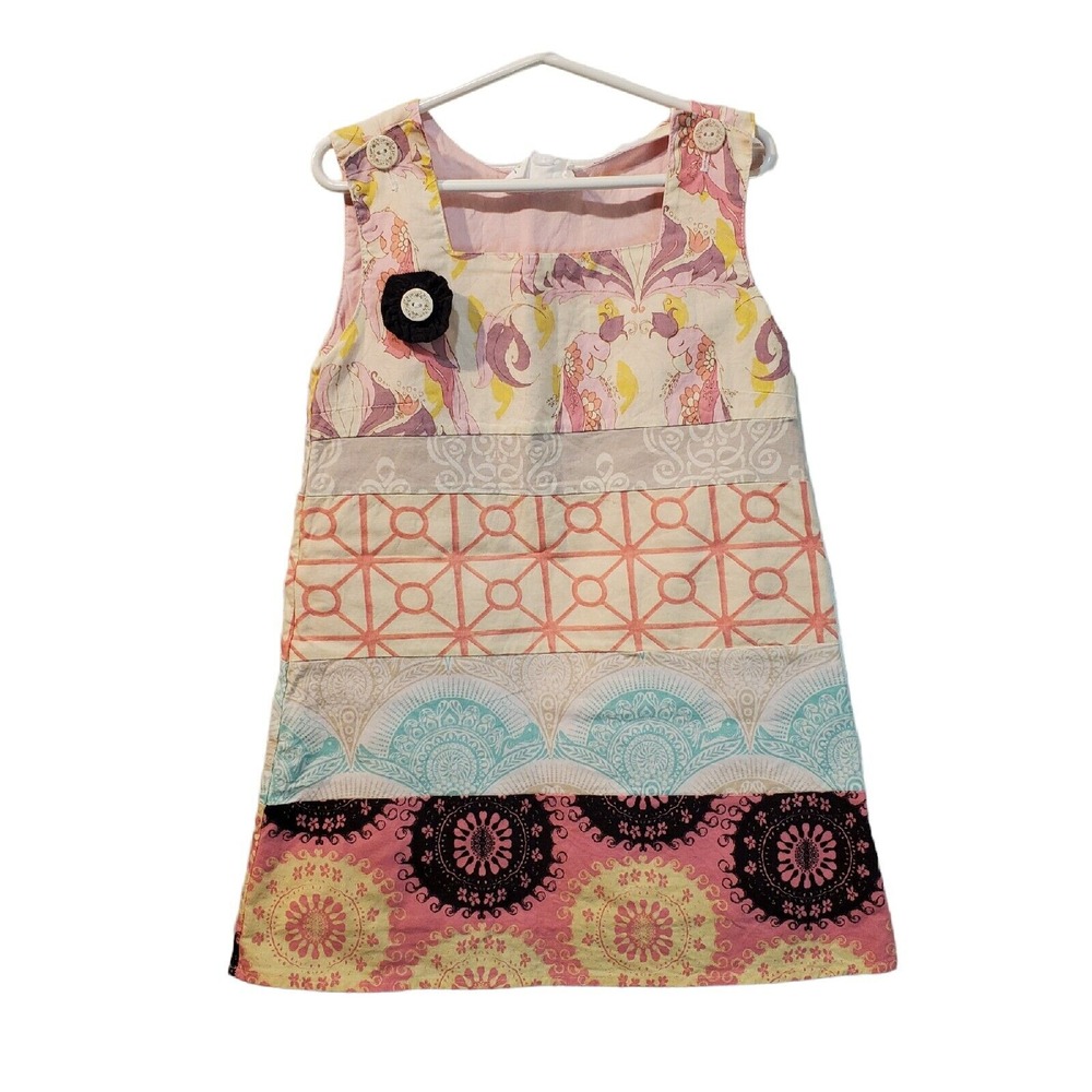 Moxie & Mabel Boho Boutique Patchwork Dress Size 6‎ Made In USA